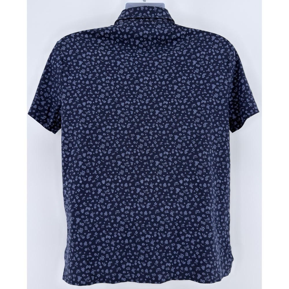 Polo Ralph Lauren Polo Shirt Men M Blue Floral Custom Slim Fit Stretch Golf - Picture 3 of 9